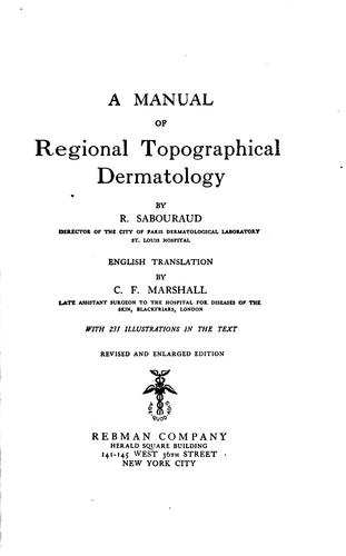 A manual of regional topographical dermatology