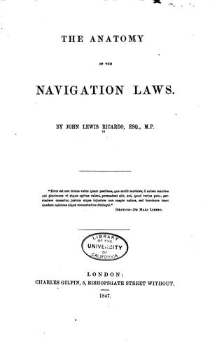 The anatomy of the Navigation laws.