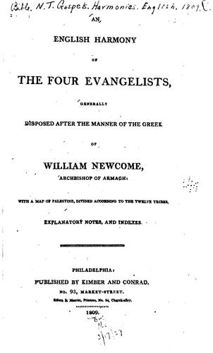 An English harmony of the four Evangelists