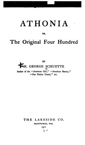 Athonia, or, The original four hundred