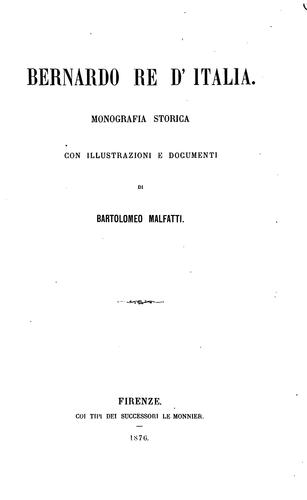 Bernardo re d'Italia.