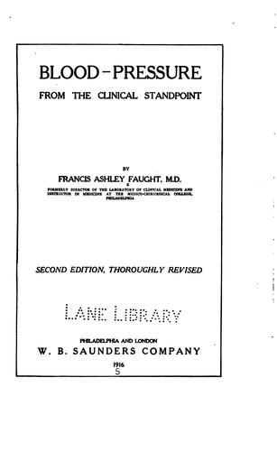 Blood-pressure from the clinical standpoint