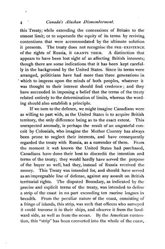 Canada's Alaskan dismemberment.