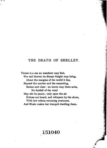 The death of Shelley