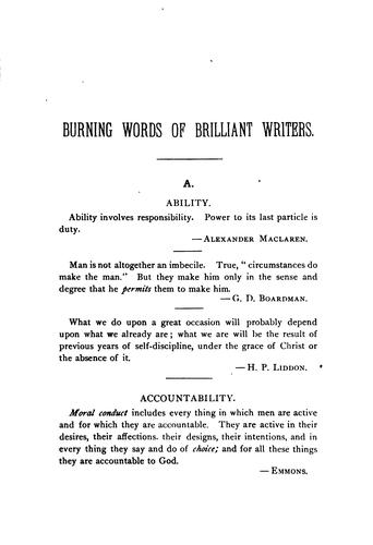 Dictionary of burning words of brilliant writers