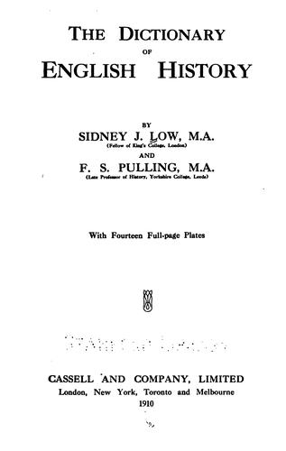 The dictionary of English history
