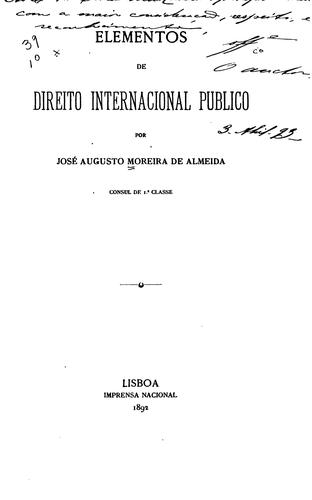 Elementos de direito internacional publico