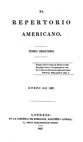 El Repertorio americano ...