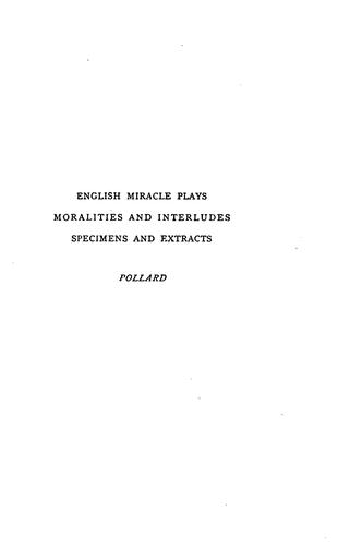 English miracle plays