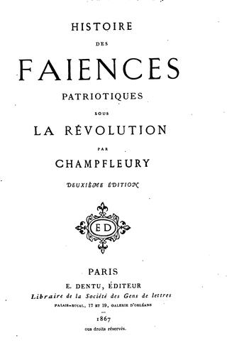 Histoire des faïences patriotiques sous la révolution