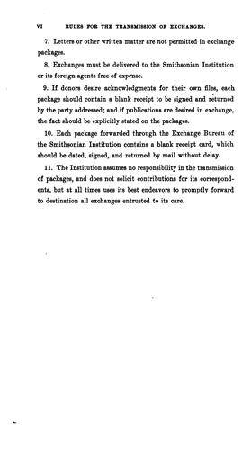 International exchange list of the Smithsonian institution