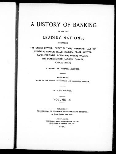 A History of banking in all the leading nations