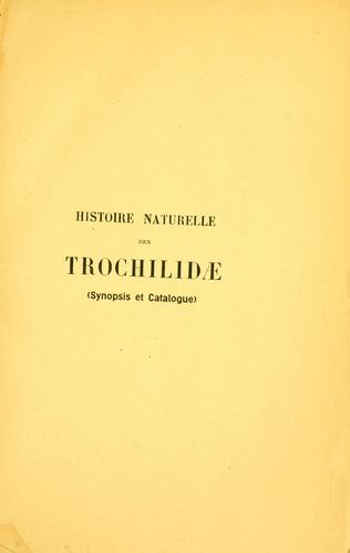 Histoire naturelle des Trochilid