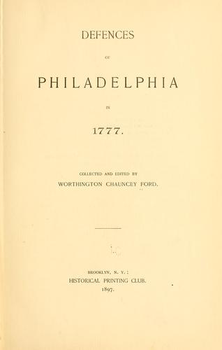 Defences of Philadelphia in 1777.