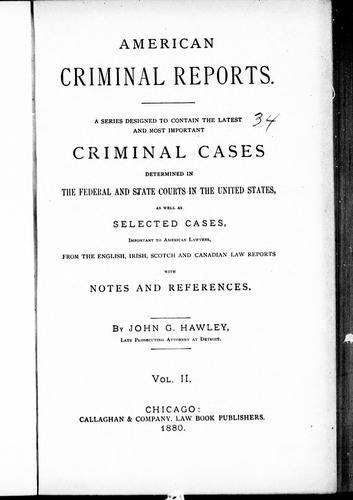 American criminal reports