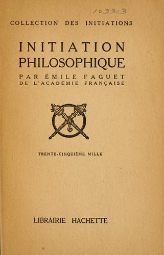 Initiation philosophique