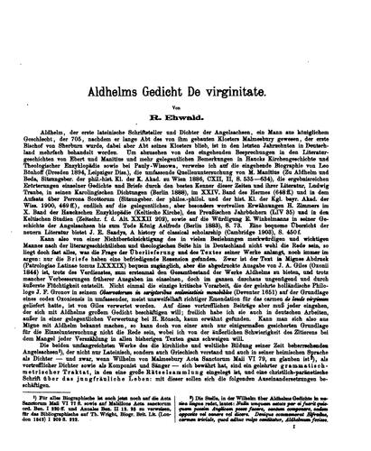 Aldhelms gedicht de virginitate