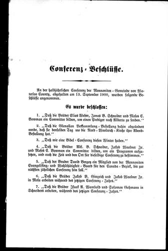 Conferenz-Beschlüsse