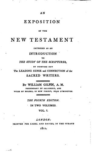 An exposition of the New Testament