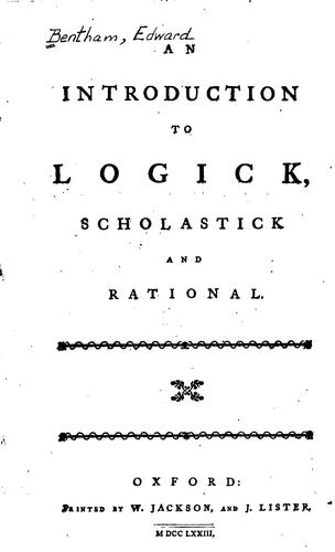 An Introduction to Logick, Scholastick and Rational