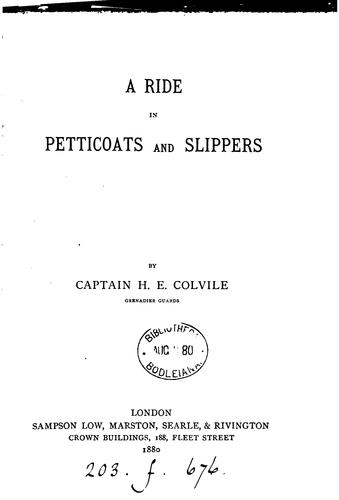 A ride in petticoats and slippers [through Morocco].