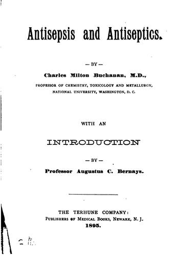 Antisepsis and Antiseptics