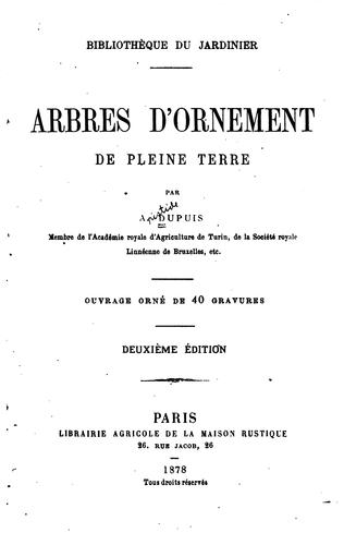 Arbres d'ornement de pleine terre
