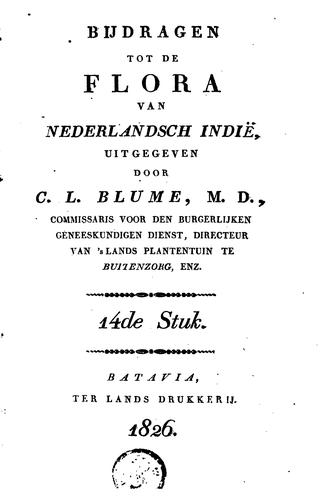 Bijdragen tot de flora van Nederlandsch Indië