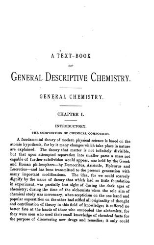 A Text-book of General Descriptive Chemistry (inorganic)