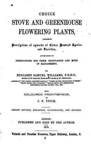 Choice Stove and Greenhouse Flowering Plants