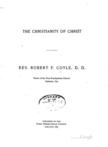 The Christianity of Christ