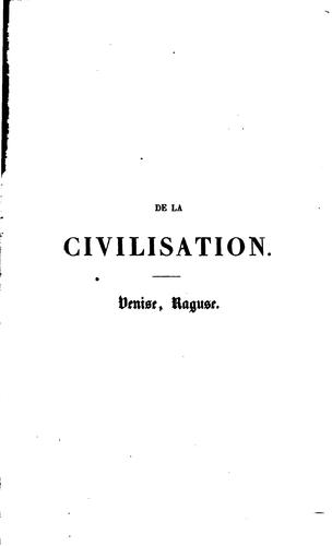 De la civilisation: Venise, Raguse