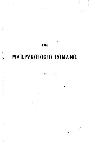 De martyrologio romano: parergon historico-criticum