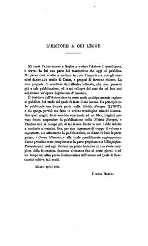 Dante in Germania: storia letteraria e bibliografia dantesca alemanna