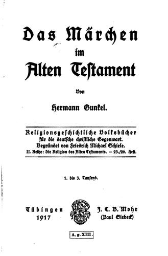 Das Märchen im alten Testament
