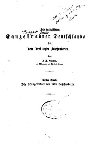 Die Kanzelredner des 16ten Jahrhunderts