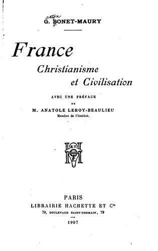France, christianisme et civilisation