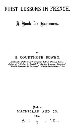 First lessons in French