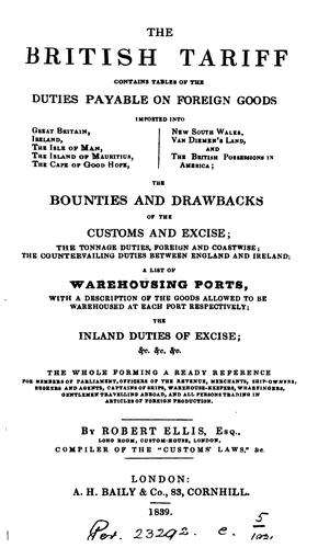Ellis's British Tariff for ...