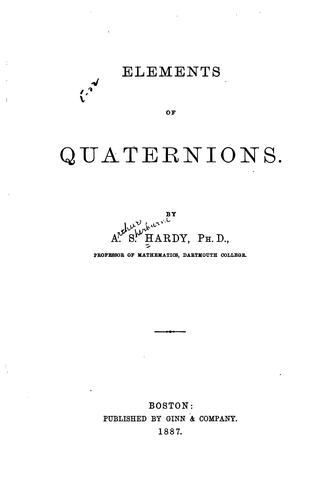 Elements of Quaternions