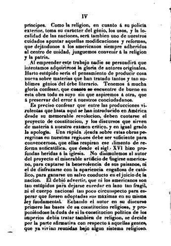 Examen crítico de los discursos sobre una constitución religiosa: Considerada como parte de la Civil