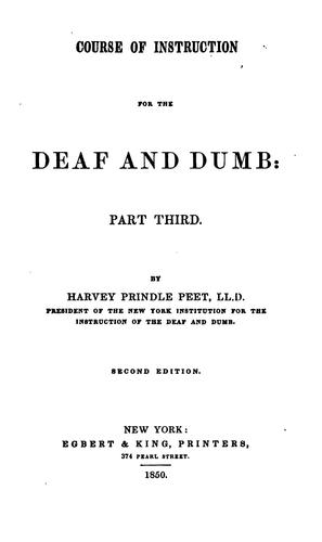 Elementary Lessons, Being a Course of Instruction for the Deaf & Dumb