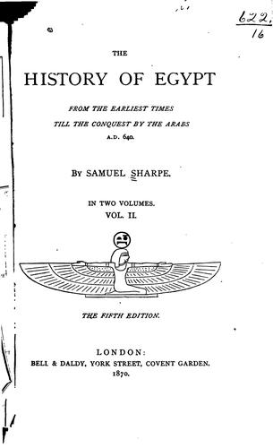 History of Egypt Till A.D.640