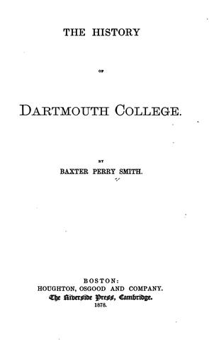 The History of Dartmouth College
