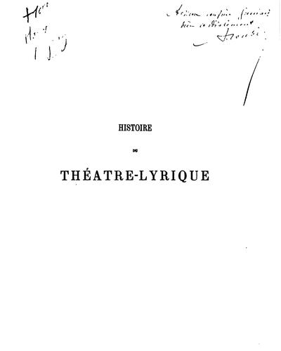 Histoire du Théâtre-lyrique 1851-1870
