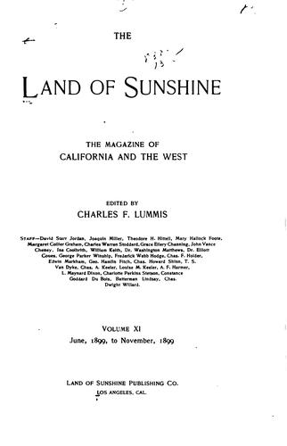 The Land of Sunshine: November, 1901, Vol. 15 No. 5