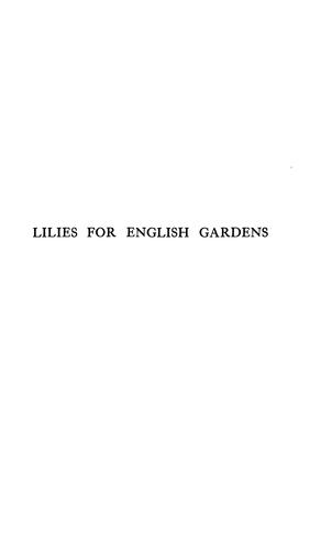 Lilies for English Gardens: A Guide for Amateurs