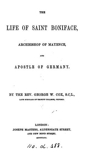 The life of saint Boniface