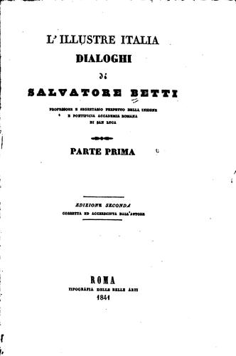 L'illustre Italia: dialoghi