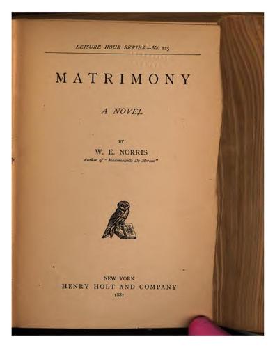 Matrimony: A Novel